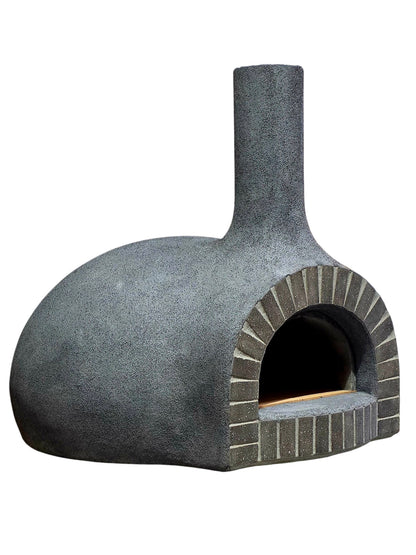 Charcoal Pizza Oven Club wood-fired pizza oven with a brick-finished entrance.